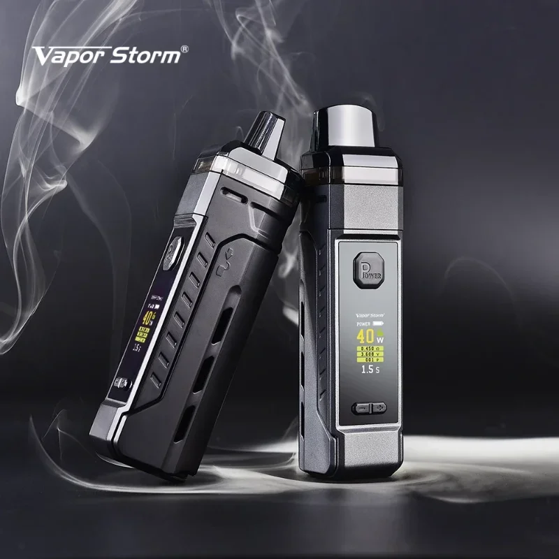 

Original Vapor Storm V-PM 40W Pod Kit with 4.8ml Cartridge Atomizer Power Compatible by Single 18650 Battery VS VINCI X Pods