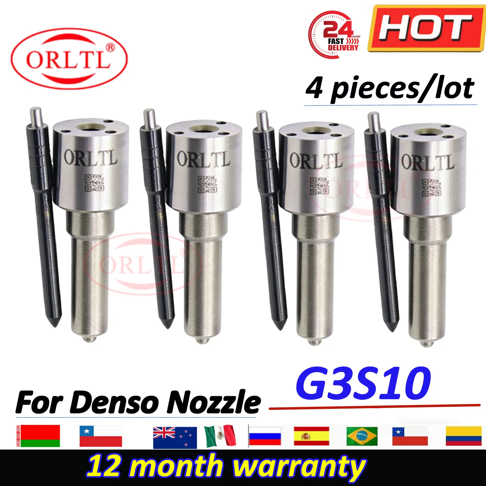 

4 штуки форсунок G3S10 для дизельного топлива 293400-0100 G3S10 для Nissan 295050-030016600-5X00A 16600-5X00D 16600-1AT0A