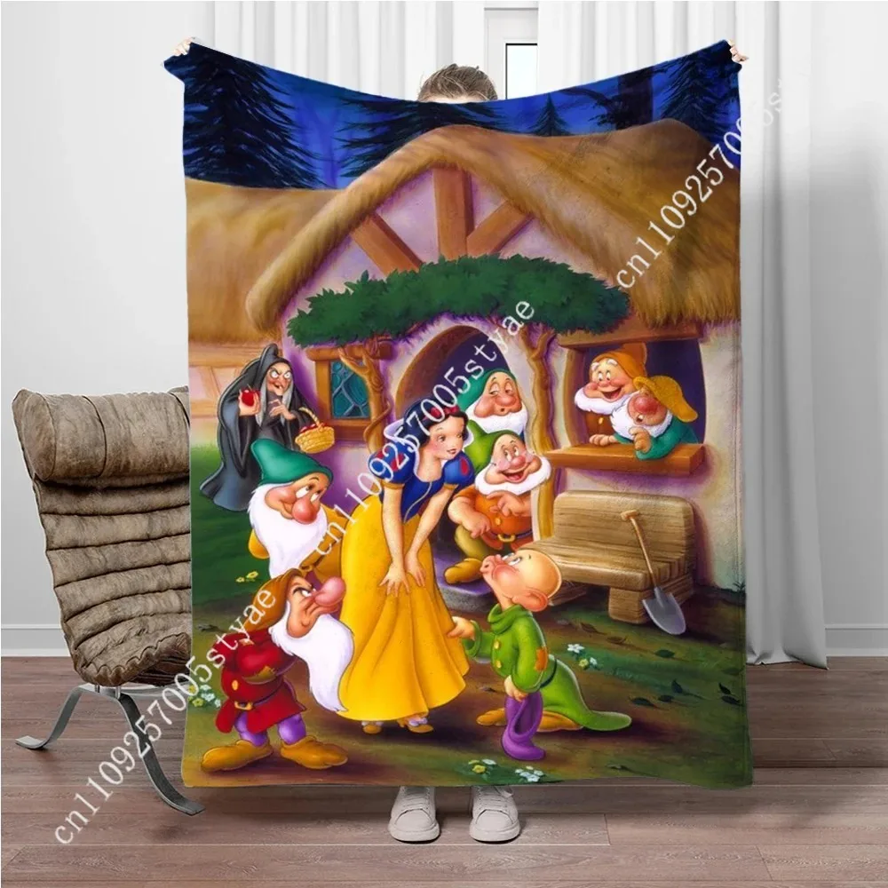 سنو وايت الأميرة البطانيات ديزني الكرتون بطانية قطيفة الديكور الداخلي الطفل عطلة حفلة صبي فتاة الهدايا الدافئة مخصص لحاف #3