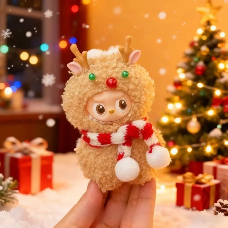 اكسسوارات الملابس مناسبة ل V1 V2 V3 V4 Labubu عيد الميلاد الغزلان مجموعة Labubu الملابس الحمراء عيد الميلاد موضة هدية #1