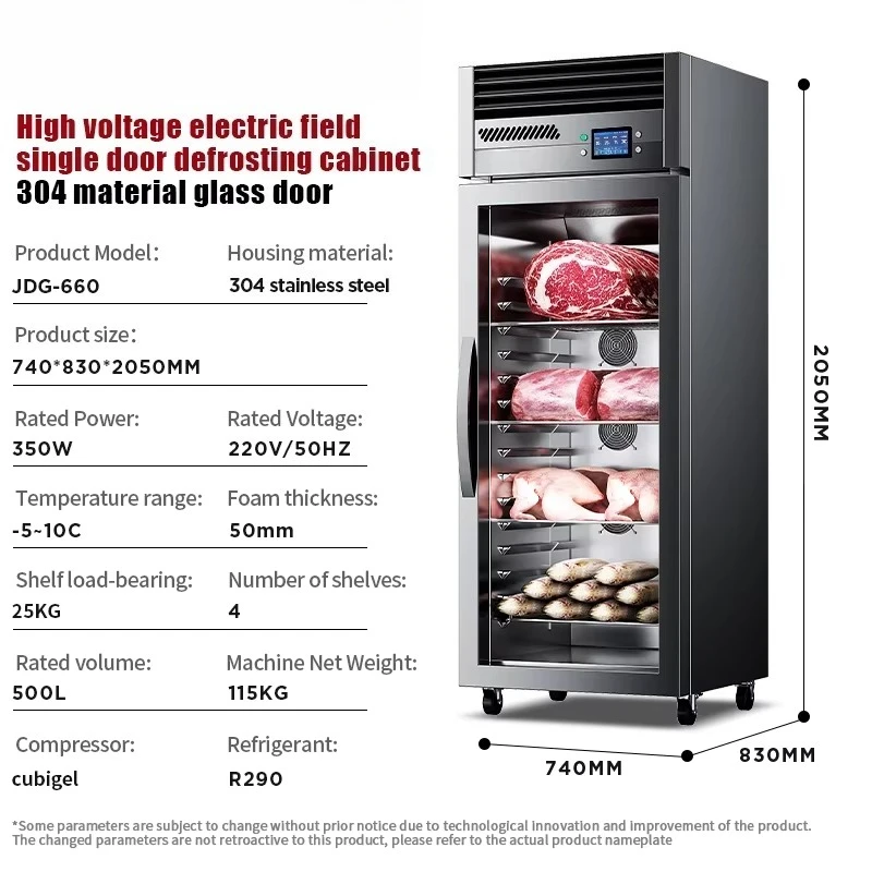 Commercial Kitchen Refrigeration Equipment HV Electrostatic Smart Thawing Cabinet for Beef Lamb Pork Preservation Defrosting