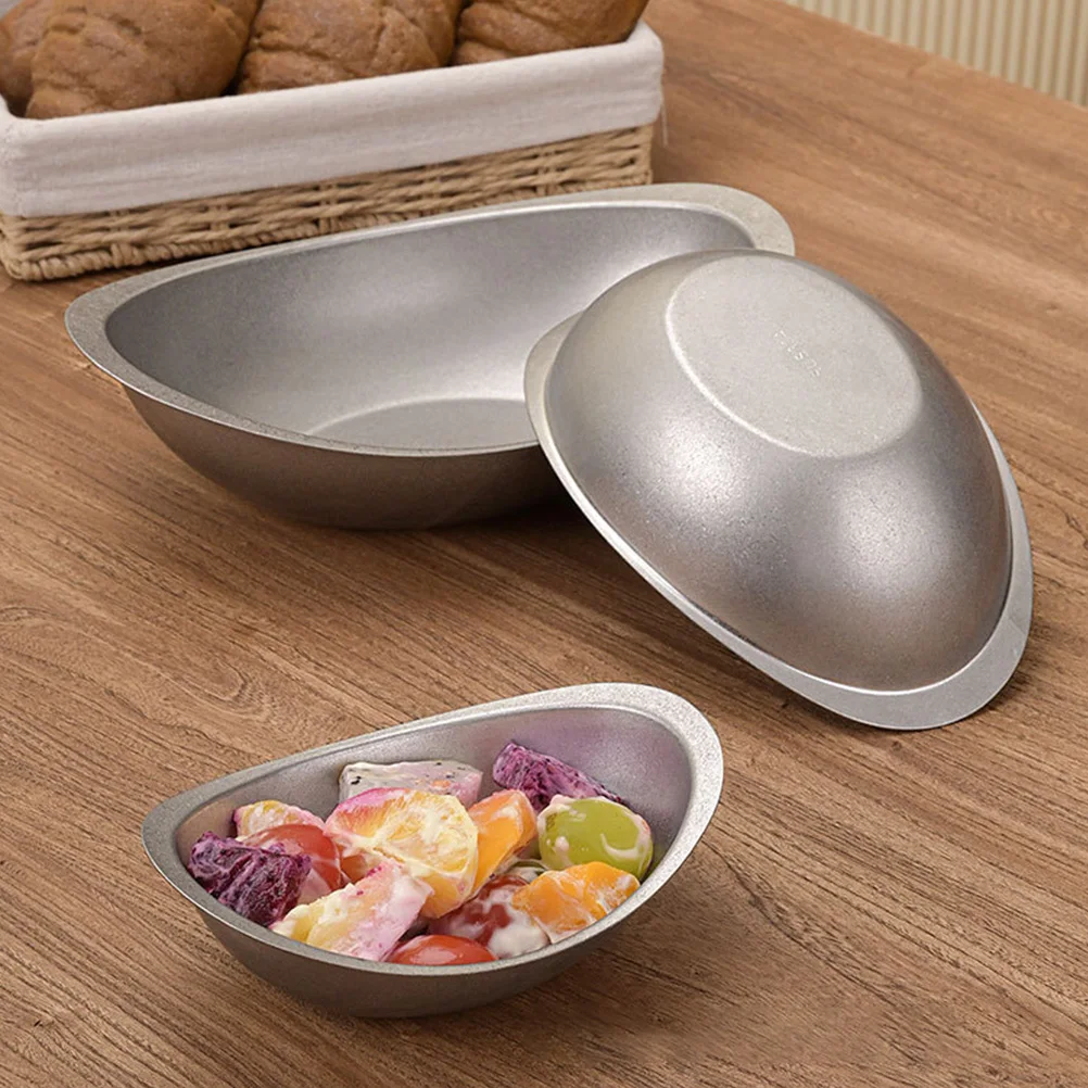 

Stainless Steel Ingot Bowl 20x13cm Multipurpose Salad Fruit Snack Container Lightweight Kitchen Gadget for Home Parties Weddings