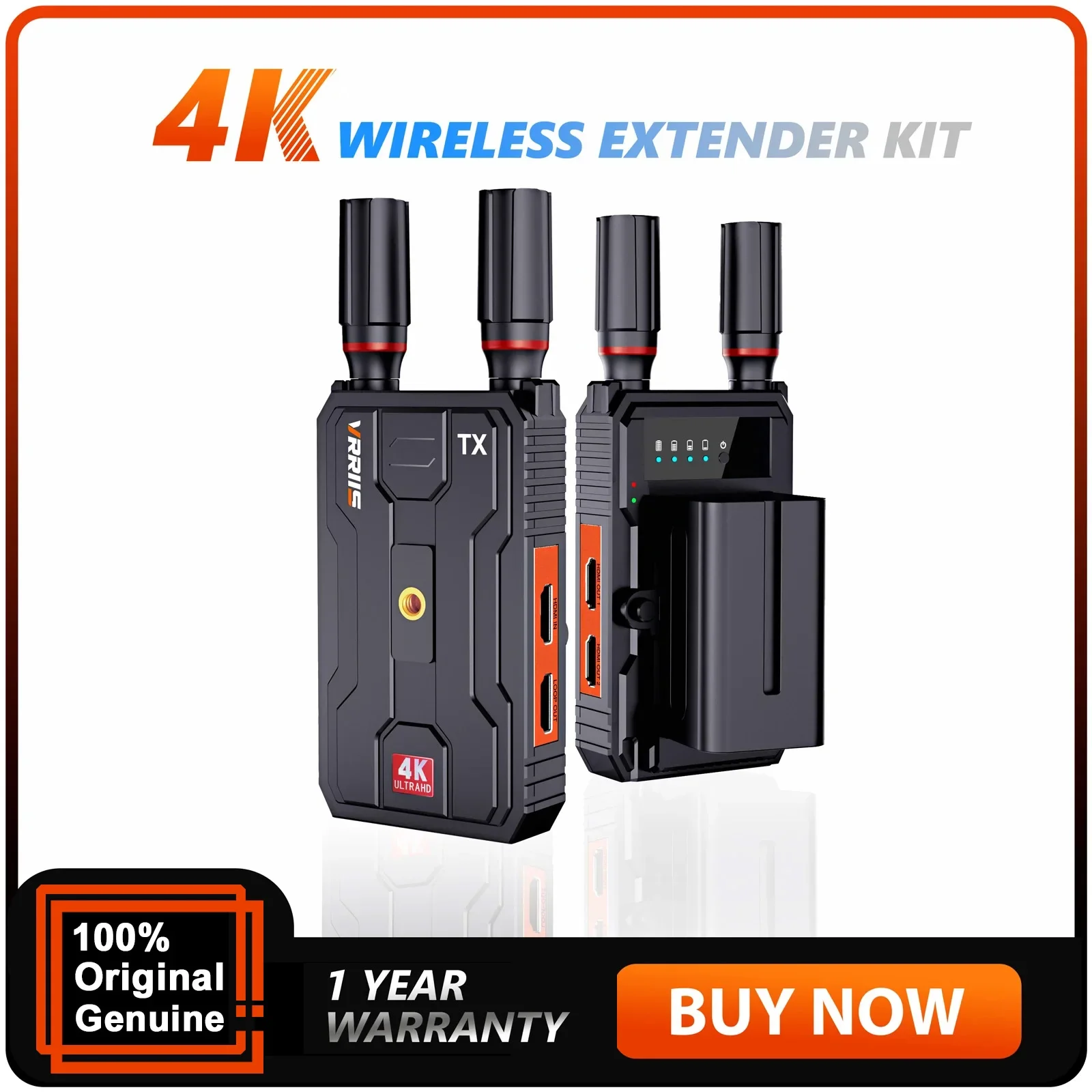 PRO 5G 4K Wireless Video Transmission System 400M Audio Video Transmitter and Receiver HDMI Extender for Camera Live Streaming