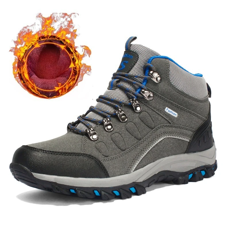 

Outdoor Hiking Shoes Women Comfortable Anti-slip Breathable Warm Combat Boots Men Thick-soled Soft High-top Boots Women