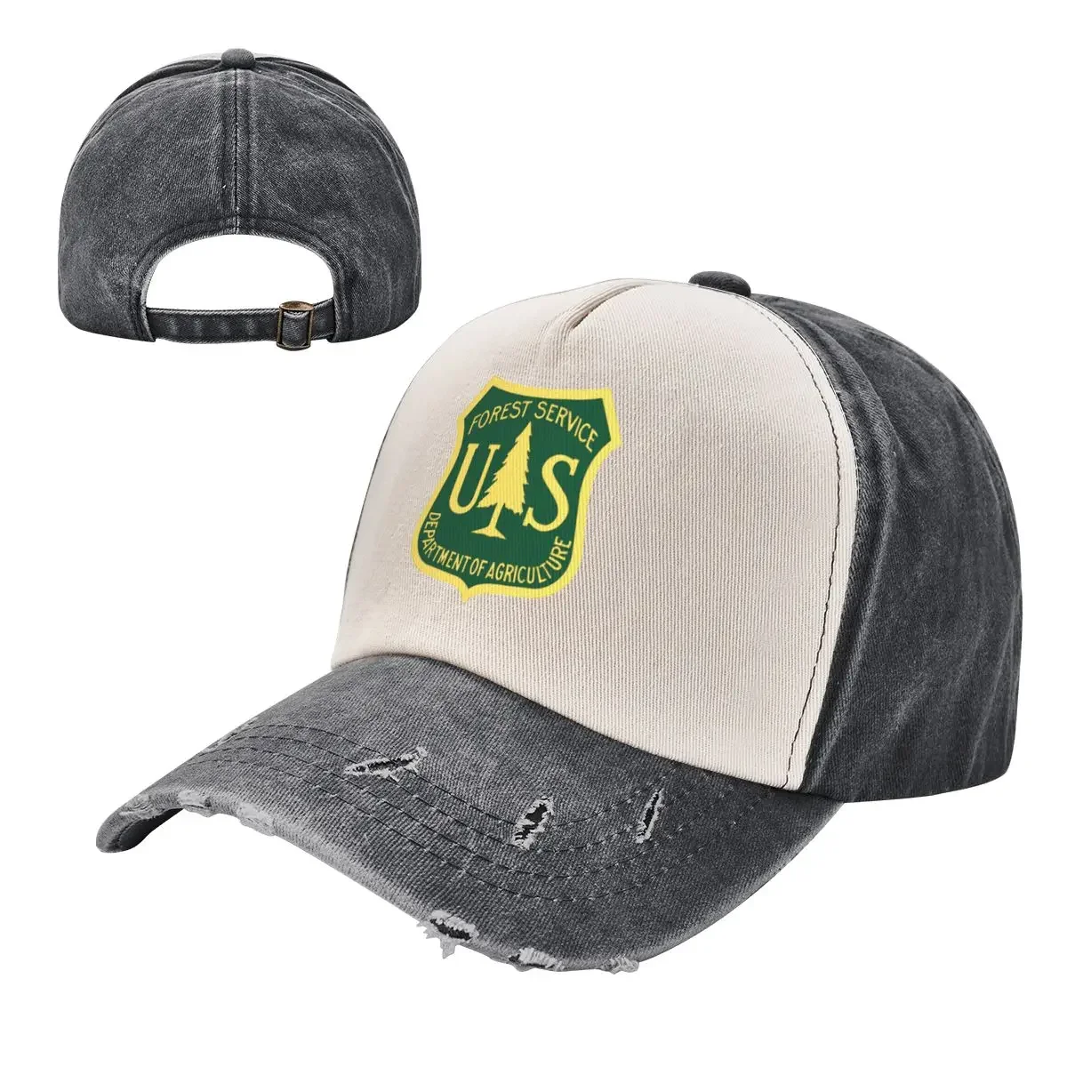 Gorra de béisbol con logotipo del servicio forestal de EE. UU. (escudo dorado y verde), sombrero de playa, gorra de béisbol para Cosplay a la moda para niña y hombre