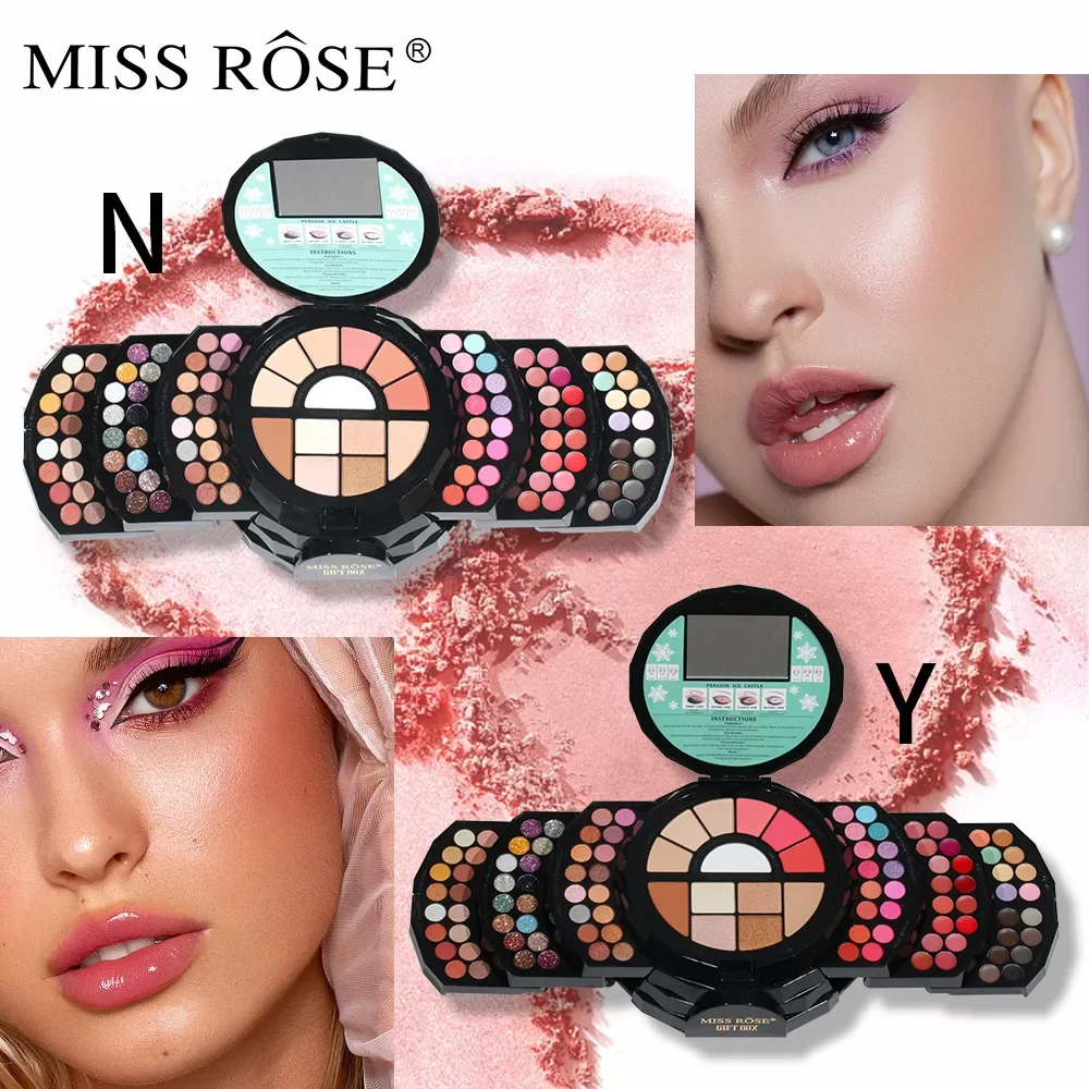 

MISS ROSE Makeup Set Box Professional Full Kit 108 Color Eyeshadow Palette Powder Blush Brush Foundation Cosmetic Gift for Women