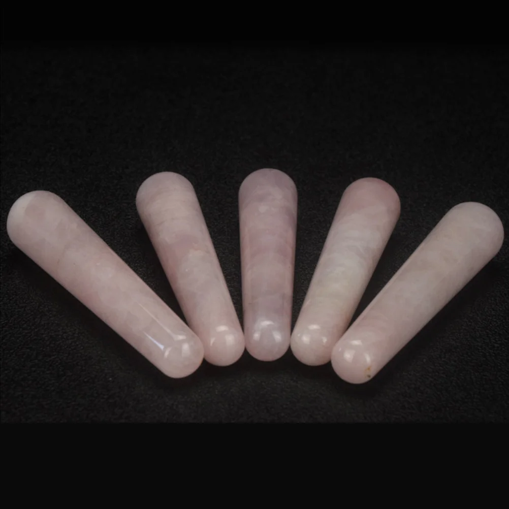 

Pink Jade Roller Massager Exquisite Shape Considerate Design for Face Puffiness Migraine Relief Portable Lightweight