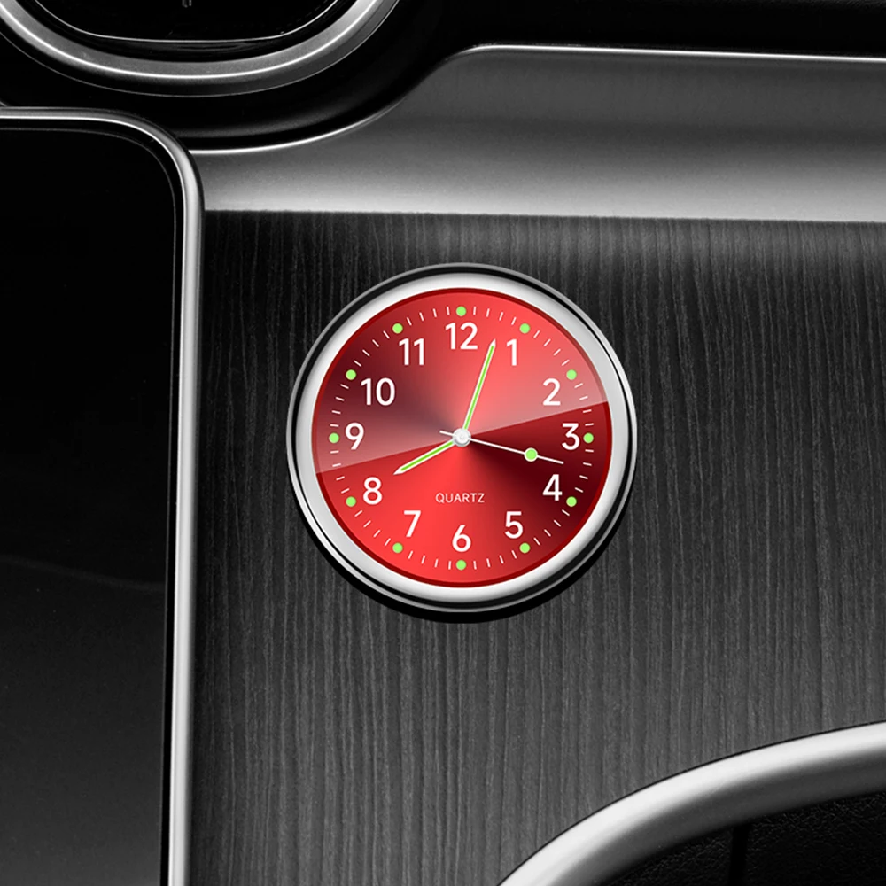 Auto Uhr leuchtende Automobile interne Stick-On Mini Digitaluhr Mechaniker Quarzuhren Auto Ornament Autozubehör