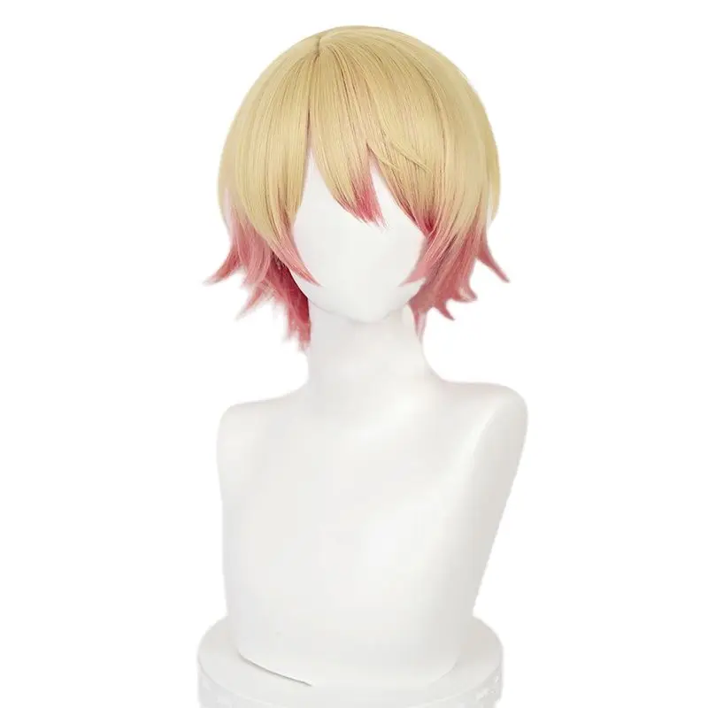 Project SEKAI COLORFUL STAGE! Tenma Tsukasa Cosplay Wig Short 30cm Gradient Heat Resistant Synthetic Halloween Role Play Wigs