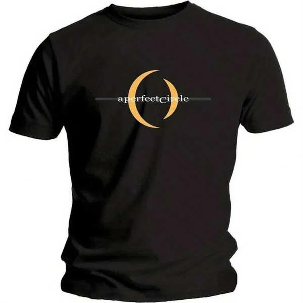 180GSM Pure Cotton A Perfect Circle Band Graphic T-Shirt, Classic Black Alternative Rock Print, Soft Stain Resistant Durable Regular Fit Casual Daily Top For Rock Music Fans