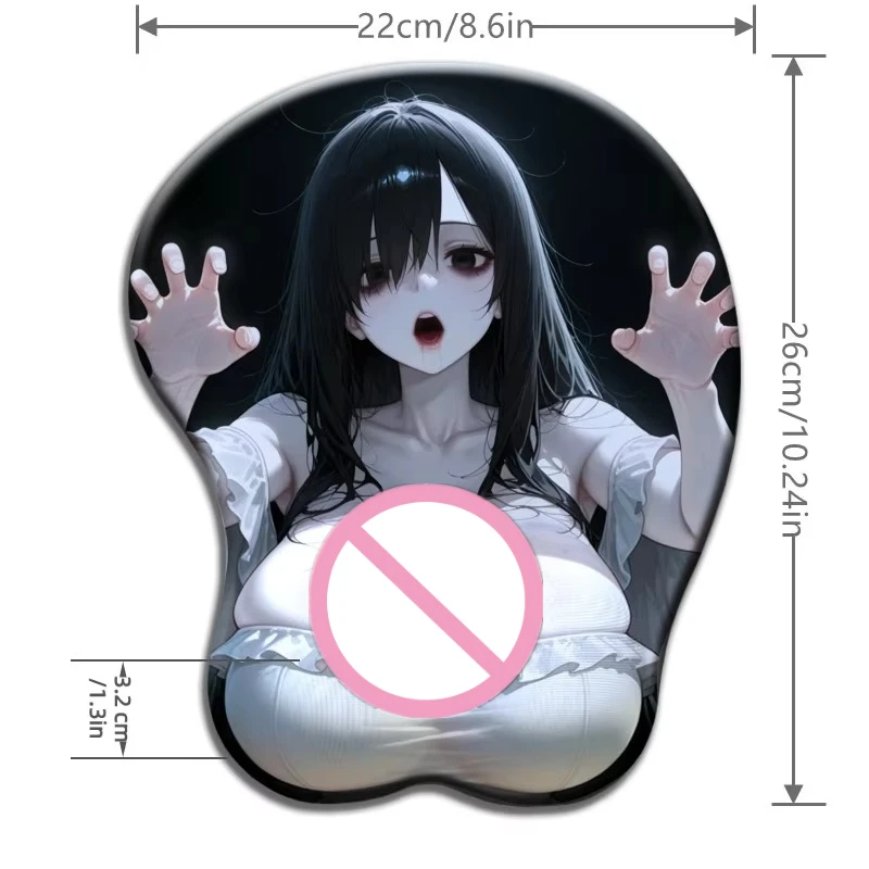 Funny Girl Anime Mouse Wrist Rest Blister Packaging Halloween Gift Ergonomic High-Value 3D Silicone Mouse Pad Wrist Support