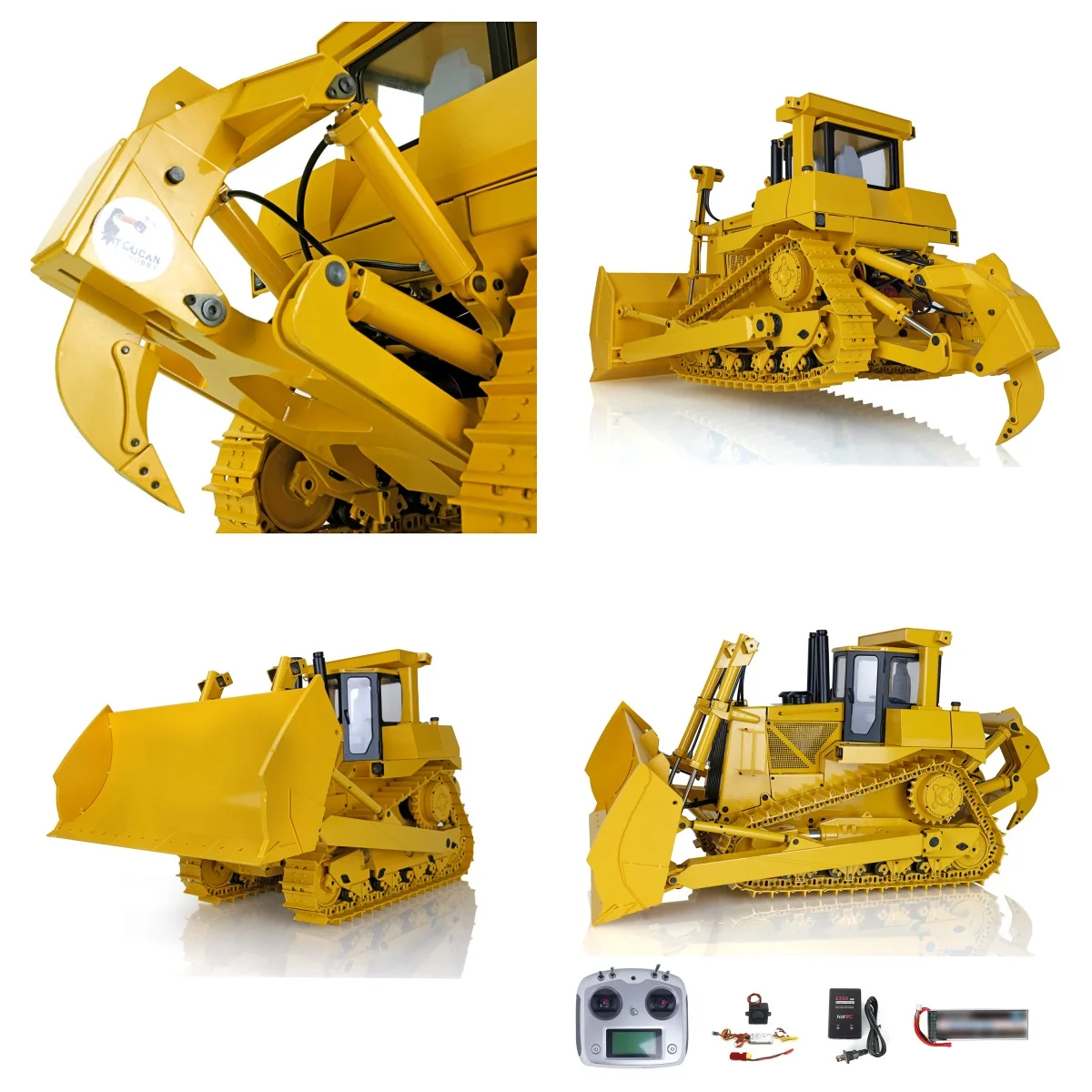 

1/14 DXR2 Metal RC Hydraulic Bulldozer Radio Control Dozer 201 New Sound Module Professional-Grade Simulation for Hobbyists