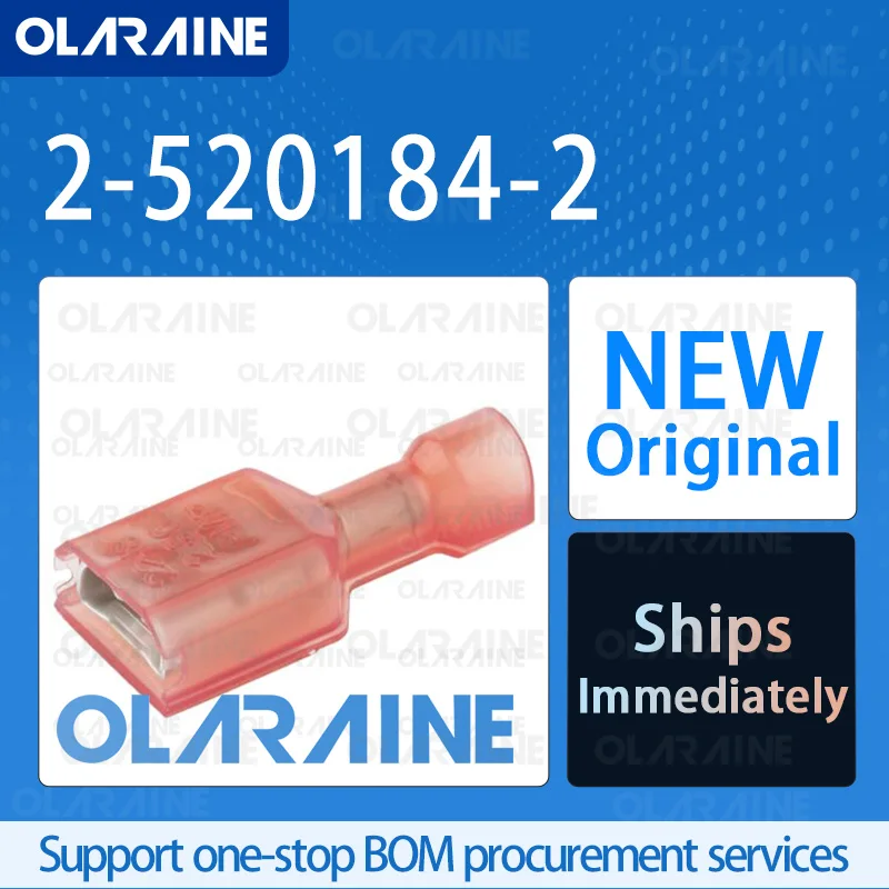 

50/200/500Pcs 2-520184-2 100% brand new and original IC chip Connector terminals Wire gauge 22 AWG ～ 18 AWG