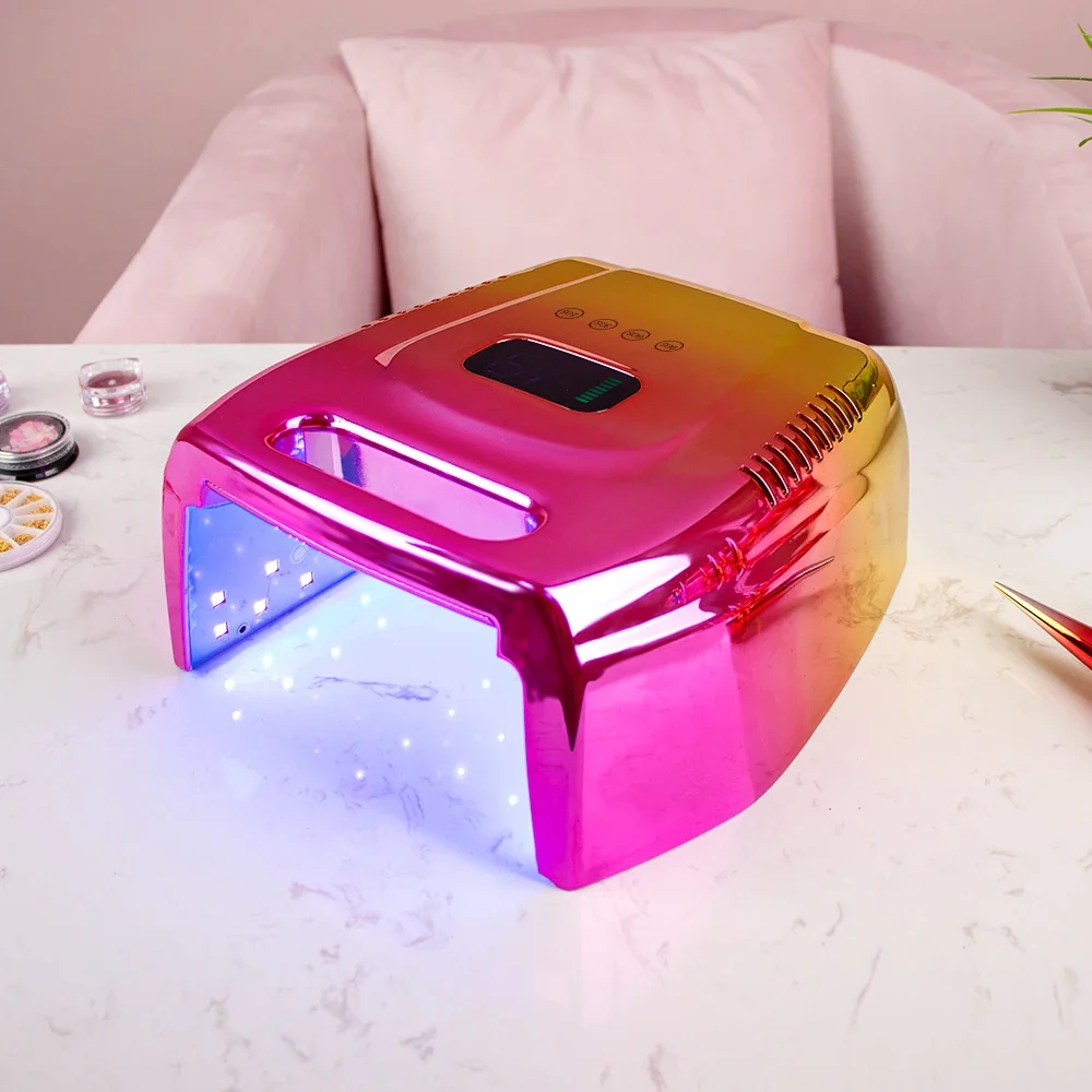 Unique Design 96W UV LED Gel Nail Lamp Nail Dryer Cordless Rechargeable Portable Handle Professional Manufacturer