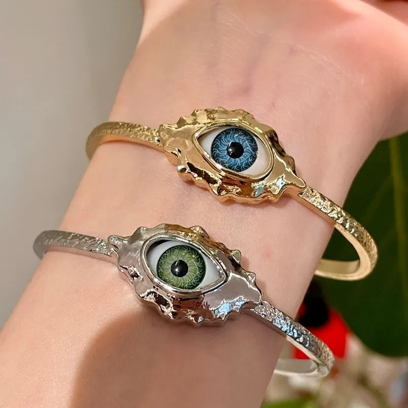 NISHIZAWA أساور مجوهرات Hyperbole العين خمر أساور بسيطة للنساء موضة قصر نمط سهلة مباراة Pulseras Mujer