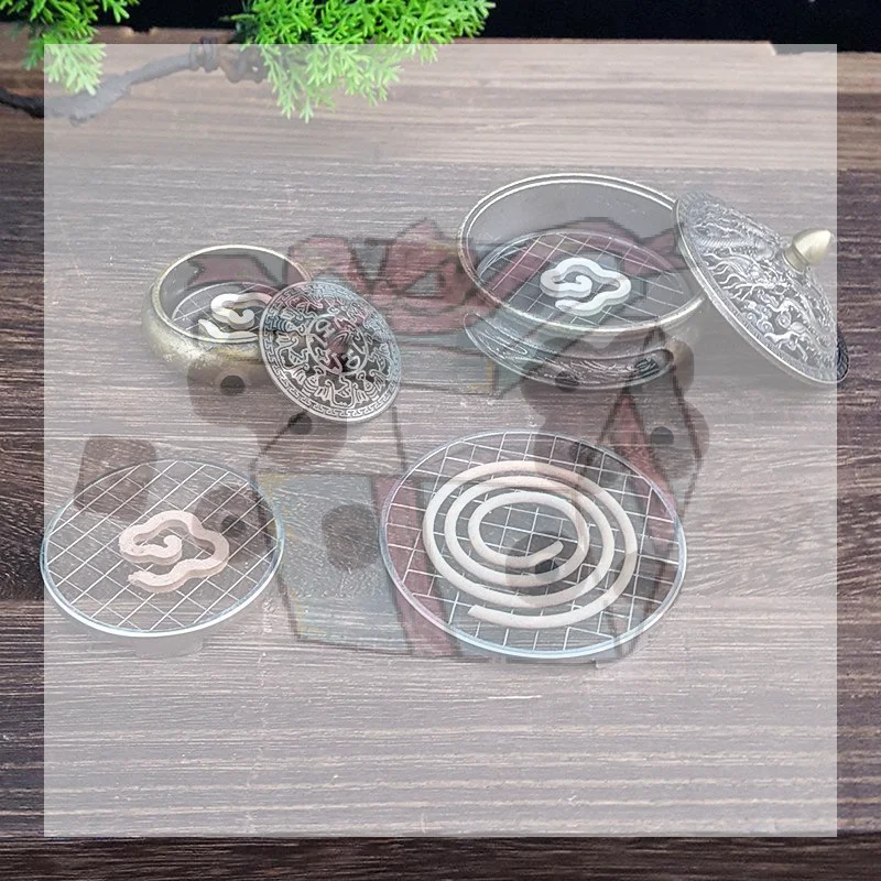 【CC】Stainless Steel Incense Holder Grid Base - Heat-Resistant Fireproof Design (Without Incense,Without Burner)