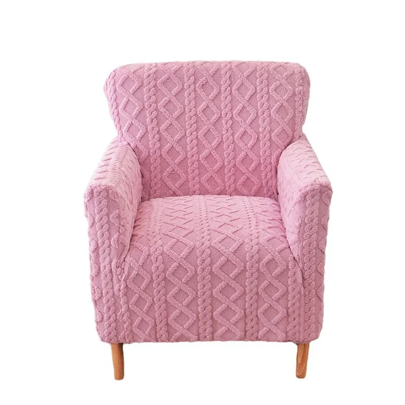 Jacquard fleece elastic warm single sofa cover all-inclusive universal independent Internet cafe old-fashioned manicure seat