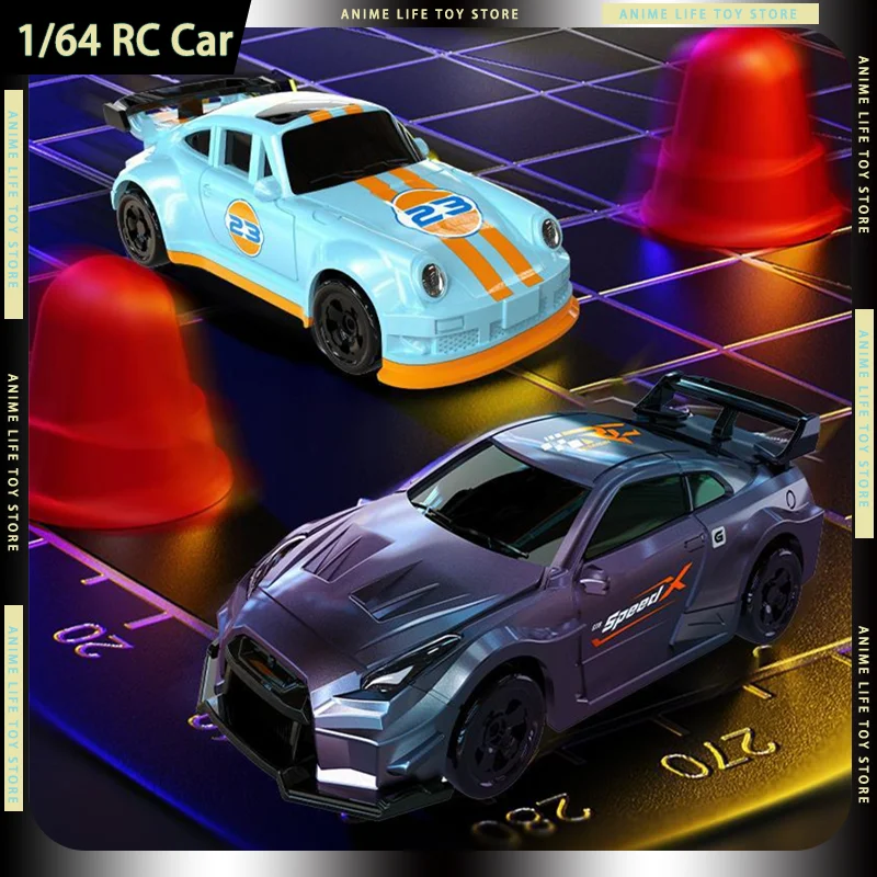 1/64 미니 RC 자동차 드리프트 데스크탑 4WD 풀 프로포션 레이싱카 입문용 스포츠카 레이싱 RC 장난감 어린이 새해 선물