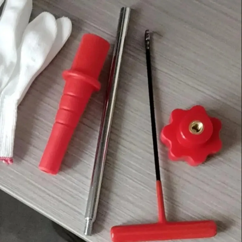 Quick Removal Car Valve Stem Tool Kit 1 Set Steel Valve Puller with Nylon Cone Positioner Hook for Tire Valve Installation