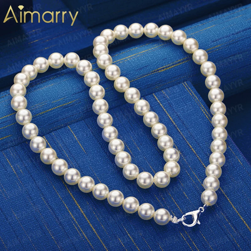 Pearl Trim Chain - 925 Sterling Silver Elegant and Gentle