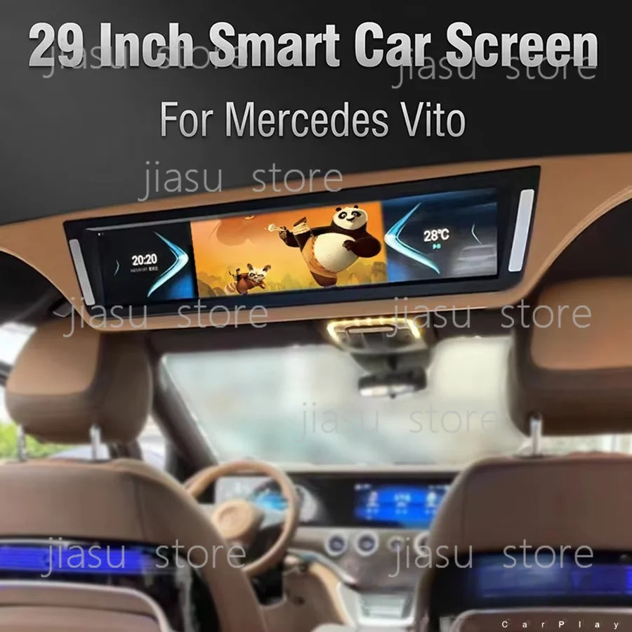 29 Inch Car Roof Flip Down Ceiling Monitor Video Player, Fit Vito V300 V-Class Vehicle Ceiling Mount Display