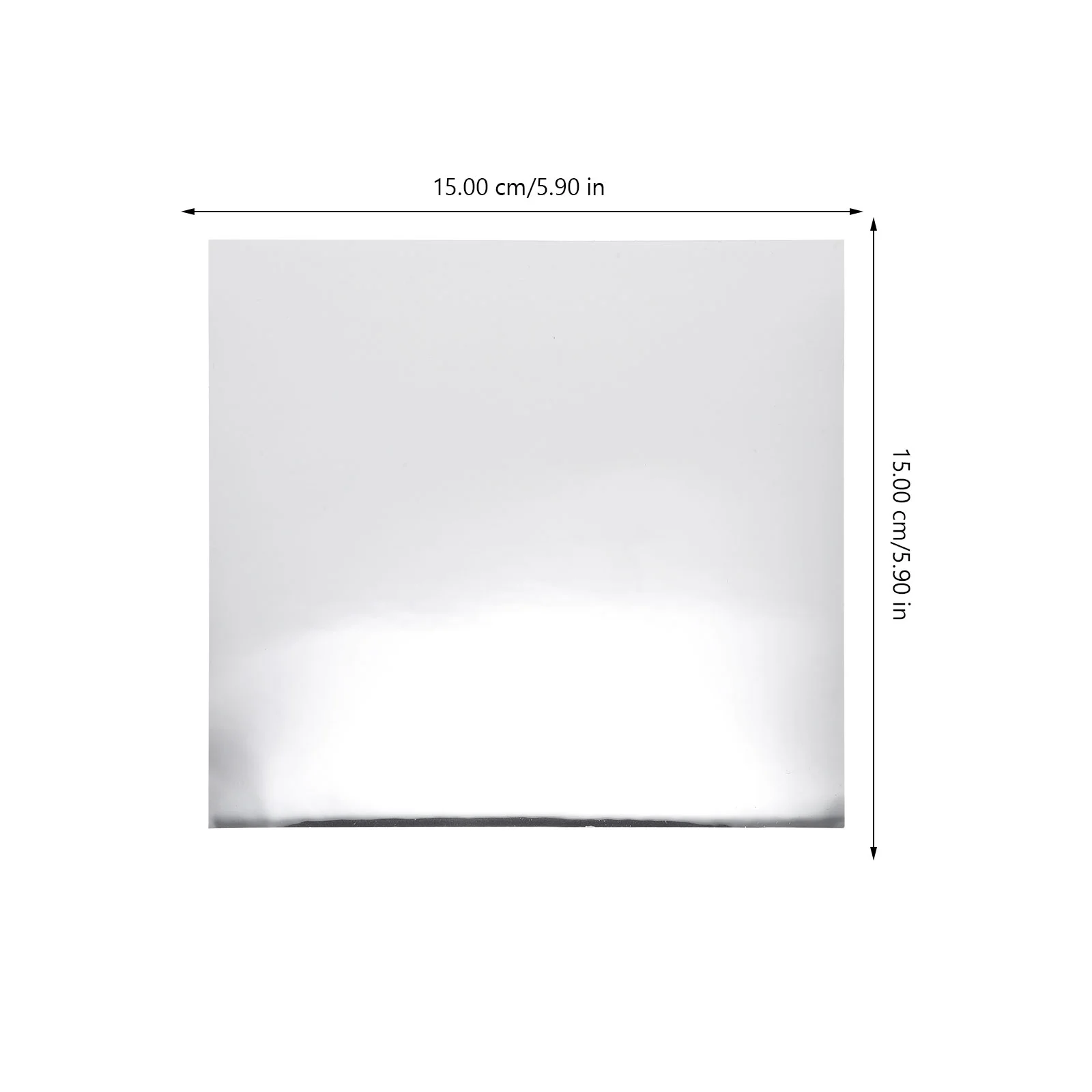 Mirror Wall Stickers Decorative Tiles Acrylic Full Body Self Adhesive Home Gym Silver