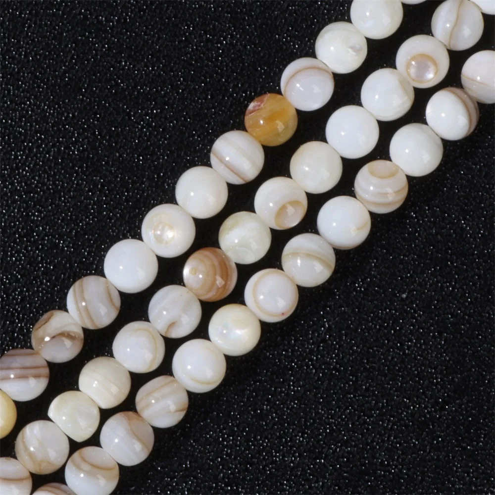 4MM Colorful Natural Freshwater Shell Beads Round Dyed Shell Loose Beads For Jewelry Making DIY Bracelet Necklace Accessories
