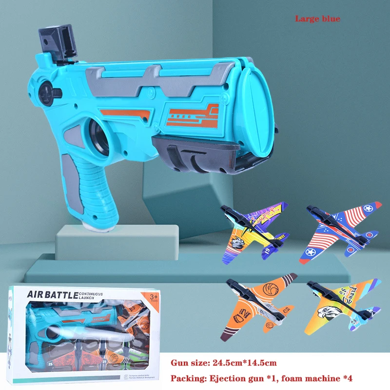 Foam Plane Launcher Bubble Airplanes Glider Hand Throw Catapult Plane Toy for Kid Guns Aircraft Shooting Game Toy Christmas gift