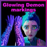 UV Glow Kpop Demon Hunters Temporary Tattoos - Rumi & Jinu Fluorescent Face & Body Art, Blacklight Party Cosplay Stickers  Fans