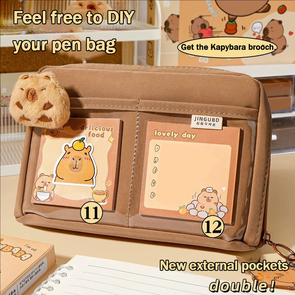 1pc carino astuccio di grande capacità bello classificazione multifunzionale custodia di cancelleria regalo