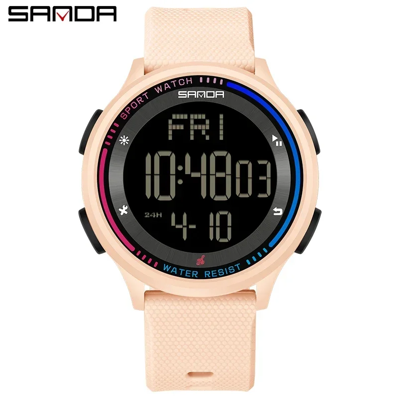 

SANDA 6158 Watch Children Fashion Digital Movement Teenager Students Hand Clock Trendy Water Resistant Outdoor Sports Wrist Stop