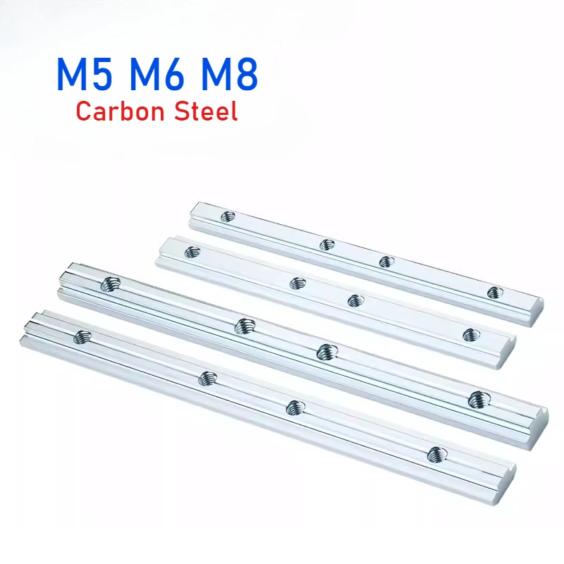 M5 M6 M8 20/30/40/45 Carbon Steel Aluminum Profile Accessories Docking Lengthened Slot Nut Straight Slot Connector
