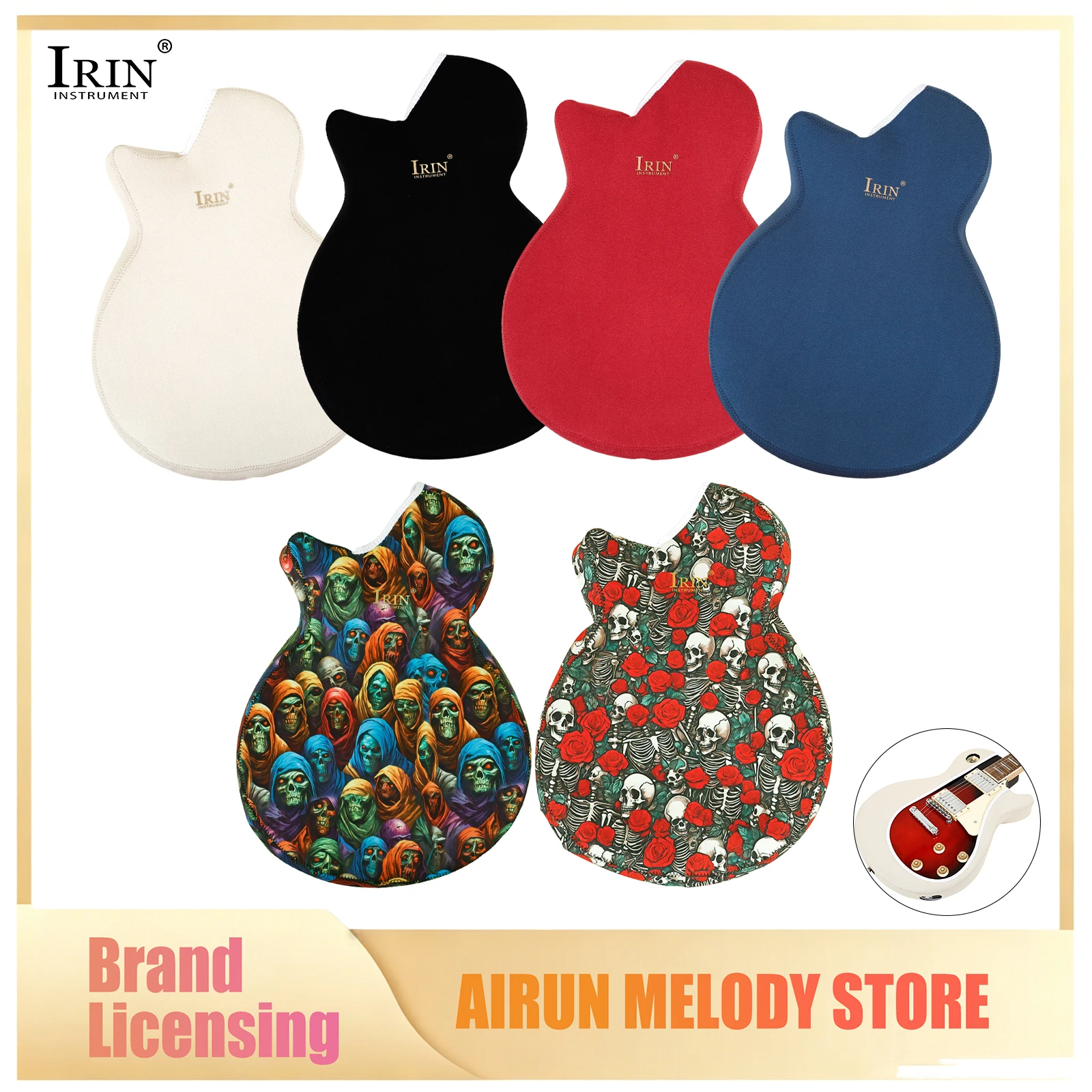 IRIN GT-113 Electric Guitar Guard Protector Guitar Polyester Cover Anti Collision Dust Proof Cover for Guitar Accessories