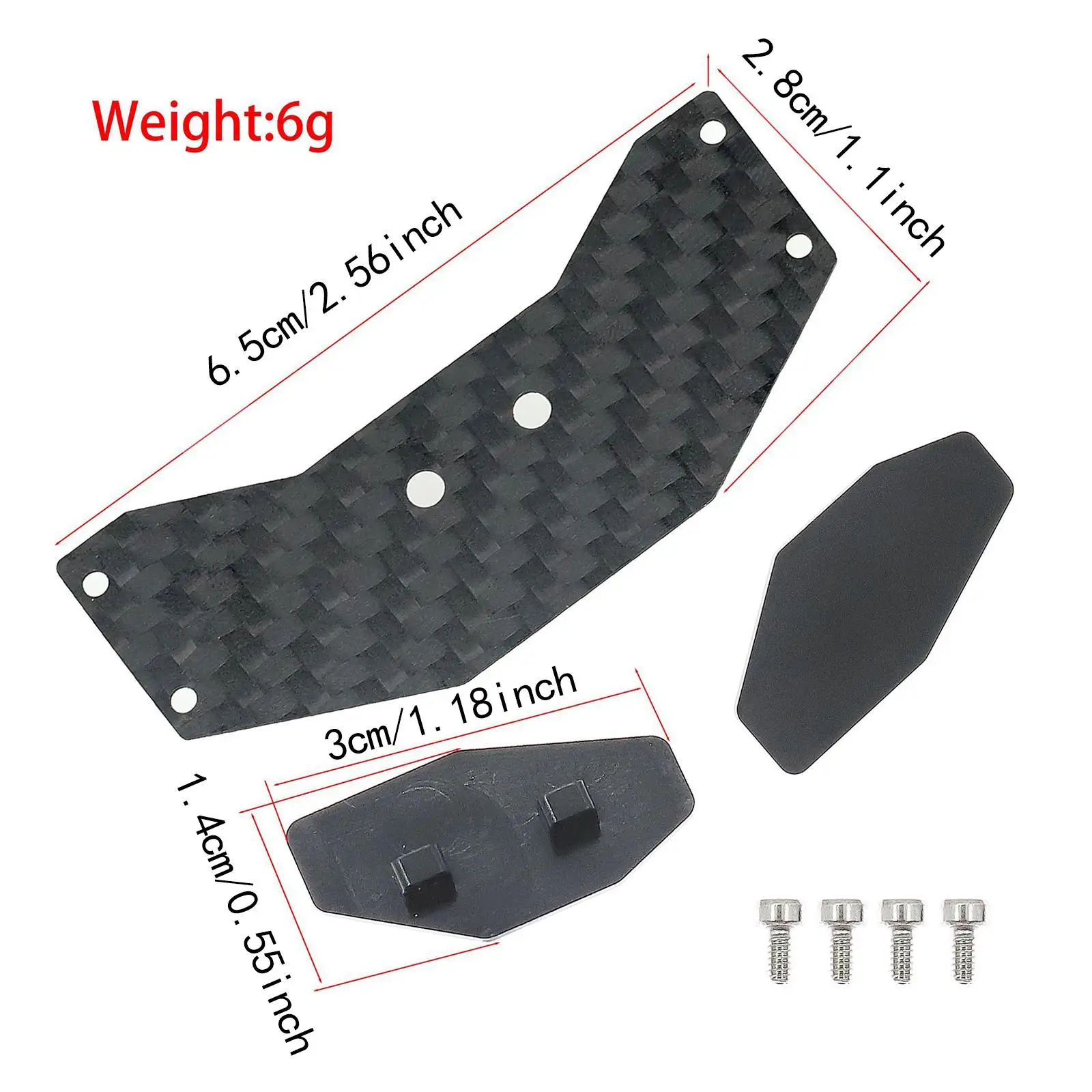 RC Rear Wing Spoiler with Screws Replace Parts for Micro-b 2WD Buggy 1: 24