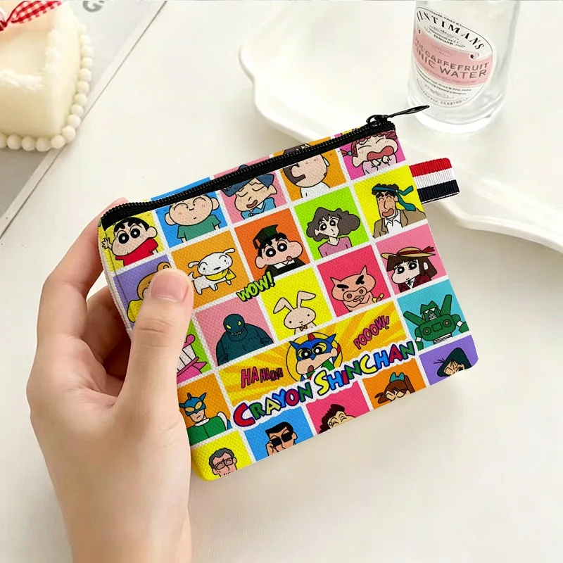Crayon Shin-chan Coin Pouch Unisex Portable Purses Cute Cartoon Anime Pattern Wallet Women Men Fashion Wallets Party Gifts New