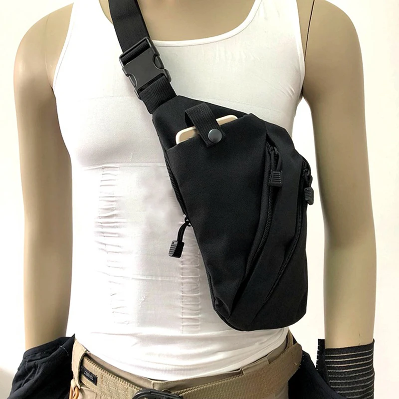 Outdoor Tactical Storage Gun Holster Shoulder Bags Men Anti-theft Chest Bag Nylon Sports Hunting Crossbody Pistol Bag