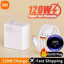 Xiaomi Original Charger Turbo Fast Charge 120W EU Hypercharge Gan Adapter For Redmi Note 11 12 13 Pro Plus 5G Mi 14 13 13T Cable