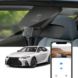Fitcamx 4K Dash Cam for Lexus IS/ES/GS (2016-2025), Wireless Car DVR Camera with Night Vision, Built-in WiFi, Plug & Play, WDR