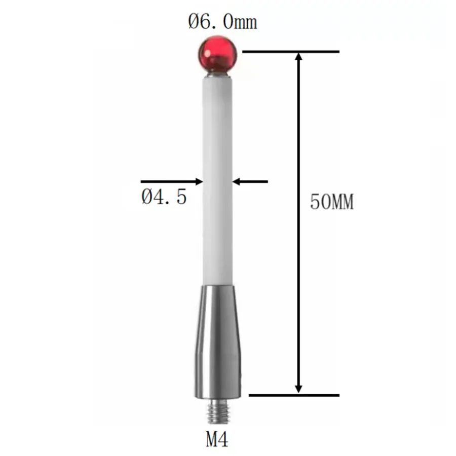 M4 thread ruby ceramic measuring needle CNC machining center probe A-5000-3709/3712 Renishaw three coordinate measuring head