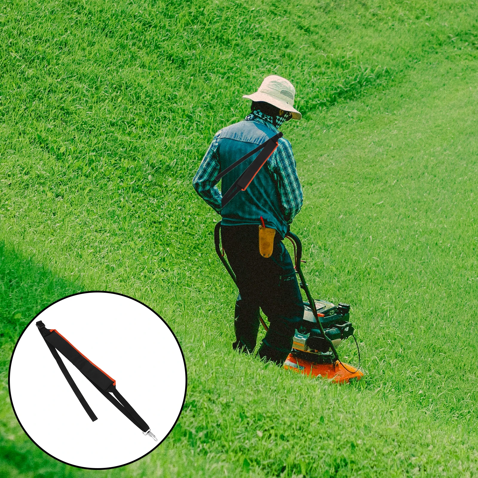 Adjustable Grass Trimmer Shoulder Lawn Mower Carrying Belt Garden Single Strap Portable Durable Reusable Mowing Tool Brush