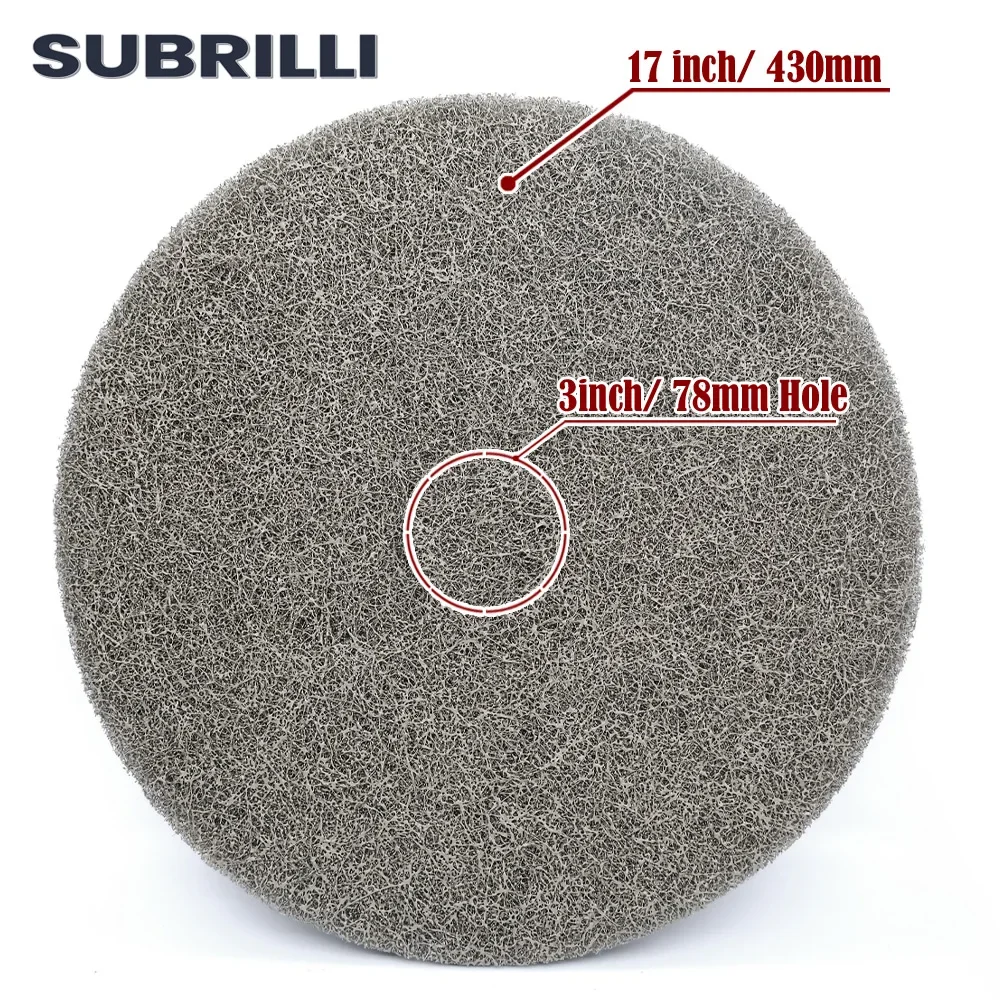 SUBRILLI Sponge Fiber Polishing Pad 17 Inch 430mm Diamond Polishing Wheel For Stone Marble Floor Cleaning Grinding Pad