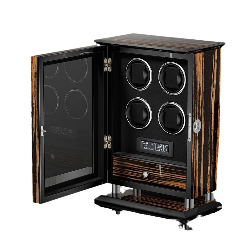 ODM OEM High-End LED Light Touch Display Watch Winder Three-Position Four-Position Six-Position Piano Lacquer Watch Storage Box