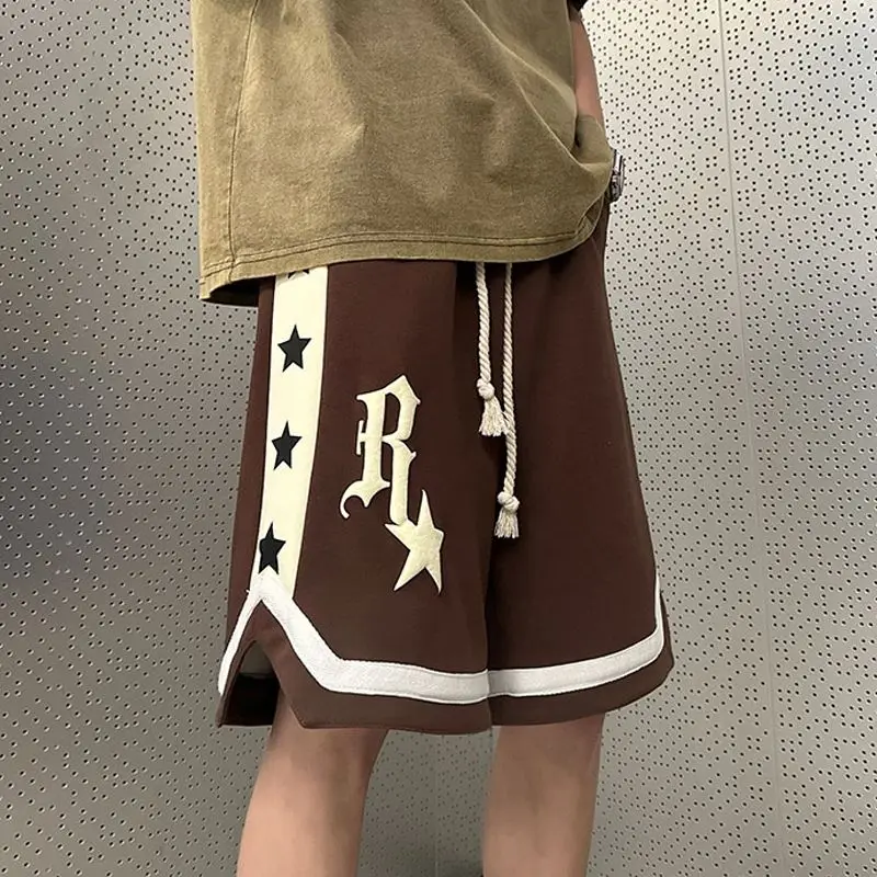 Shorts Men's Summer Thin Vintage Vintage Over Knee Loose Casual Sports Basketball Split Pants