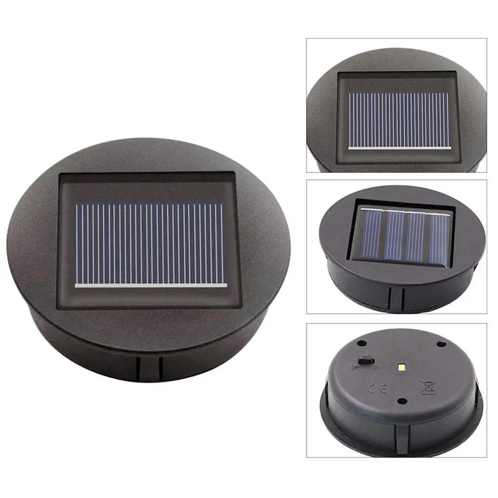 Solar Cell Box Iron Lantern Accessories Intelligent Garden Solar Energy Replacement Circular LED Light Battery Poly Charger