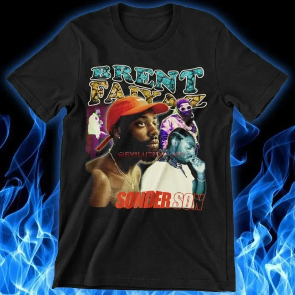 Brent Faiyaz Shirt Hypebeast Vintage 90S Rap Funny Shirts for Men Graphic Tee Mens Cotton T Shirts Mens Short Sleeve Shirts