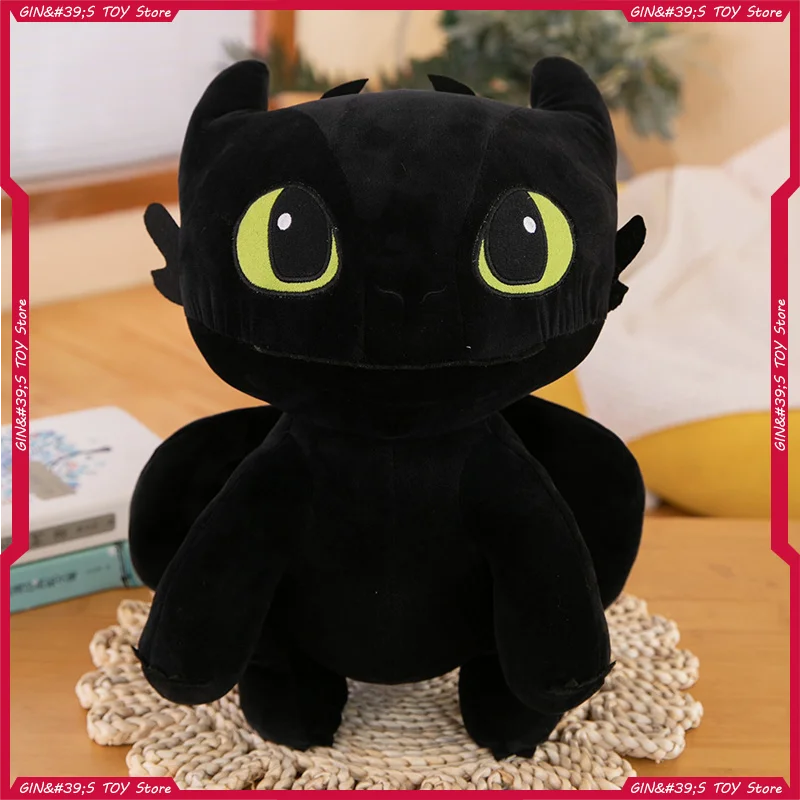 Toothless Dragon Plush Toy Pillow Cartoon Dragon Soft Body Decoration Anime Plush Doll Taming Dragon Master Cute Children'S Gift