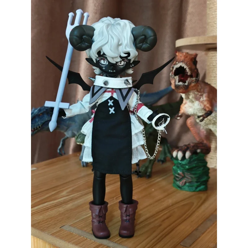 1/8 Bjd قرون الشيطان صندوق أعمى المنقولة دمية زخرفة لطيف عمل شخصيات كرتونية الدمى Kawaii اللعب Caixa Caja