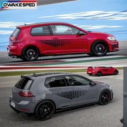 Car Side Stickers Auto Accessories Honeycomb Vinyl Decal For Volkswagen VW Golf 4 5 6 7 TSI TCR GTD GTI MK4 MK5 MK3 MK2 MK7 Polo