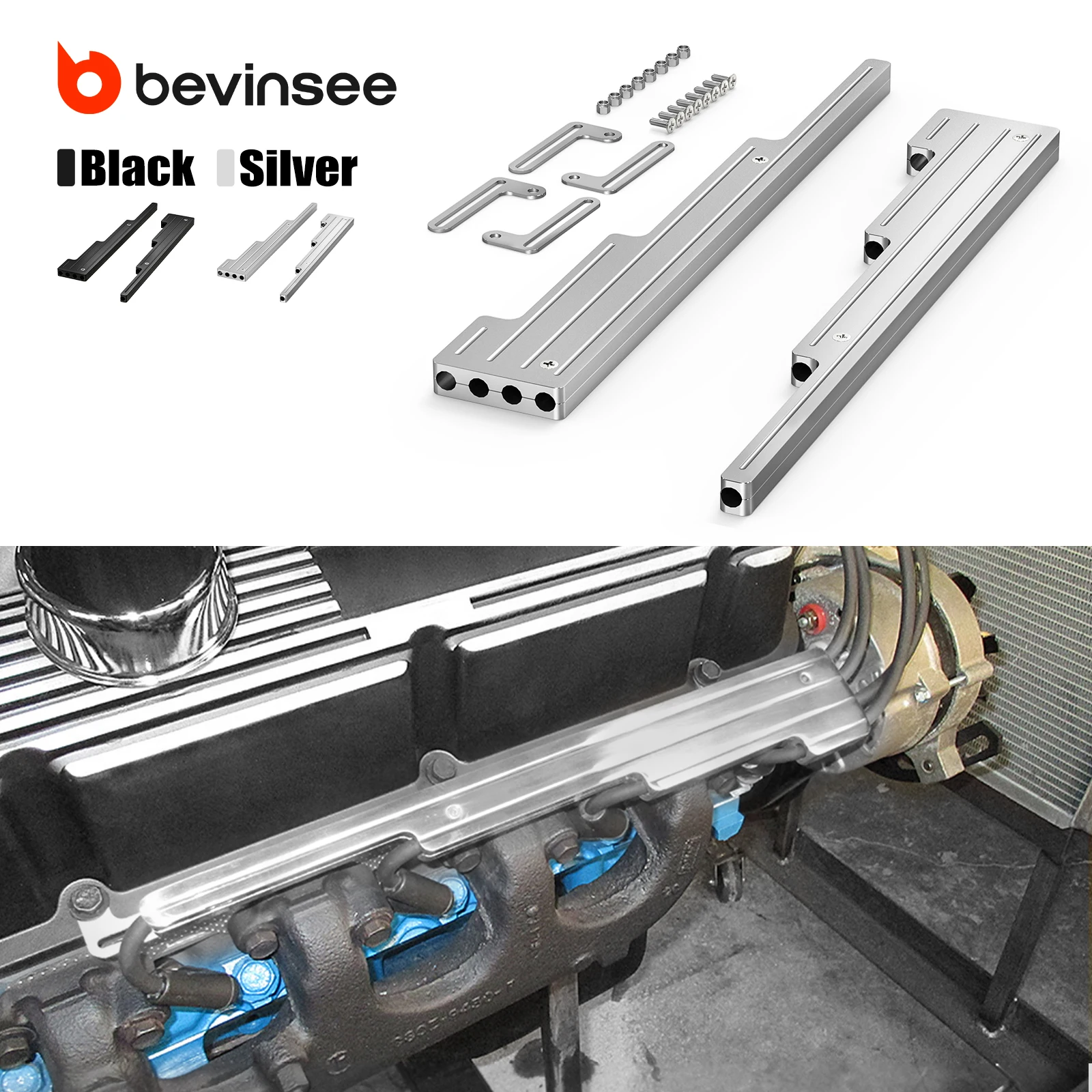 

Aluminum Spark Plug Wire Looms Holders for Chevy 1955-1985 Small Block for Ford SBC BBC SBF BBF 350 400 396 472 502 V8 Engine