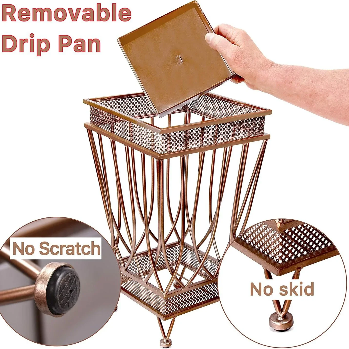 Retro wrought iron creative umbrella barrel hotel lobby umbrella rack simple home umbrella storage rack